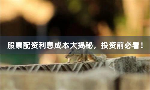 股票配资利息成本大揭秘，投资前必看！