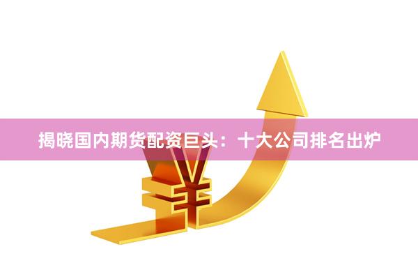 揭晓国内期货配资巨头:十大公司排名出炉